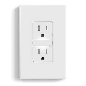 Prise décorative ELEGRP avec veilleuse, prise murale électrique avec éclairage LED intégré, prise résistante aux manipulations - Product Image 1