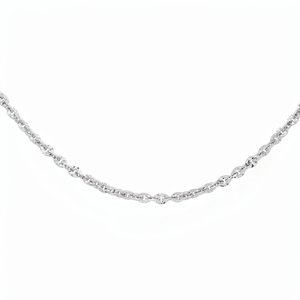 Chaîne Lariat Robuste et Solide en Platine Blanche Pt950, Maillons Lisses en Forme de D, Style Minimaliste Unisexe, Cadeau Idéal, Platine Lourde - Product Image 3