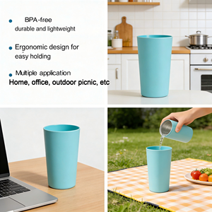 Gobelets promotionnels 15 oz en plastique rigide personnalisables avec logo – Tasses réutilisables pour café, jus, bière, fêtes et stades - Product Image 4