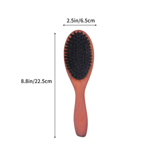 Peine de Madera de Loto con Cerdas de Jabalí Marrón, Peine de Aire para Peinar, Peine de Madera con Cojín de Aire para Desenredar y Desatascar Nudos en el Cabello - Product Image 6