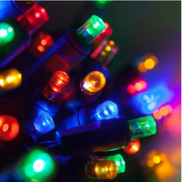 Guirlandes lumineuses LED miniatures UL 5MM à angle large concave pour Noël avec prises coaxiales US/Canada