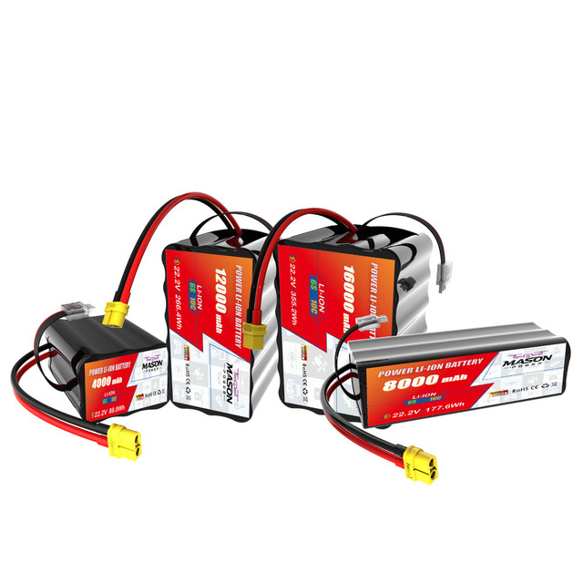 High Power 6S Lithium Ion Battery Series 4000mAh 8000mAh 12000mAh 16000mAh 22.2V 10C for Professional Drone Fleets