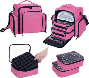 Sac à dos organisateur de vernis à ongles gratuit avec capacité de 80 flacons, double couche, grand organisateur de vernis à ongles - Product Image 5