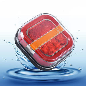 Offre Spéciale 12V 24V voiture carré LED feux arrière Hamburger Signal coulant cascade lumière pour camion Auto camion trafic feux arrière - Product Image 3