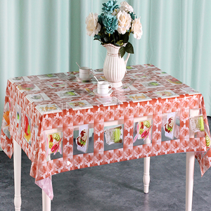 Vietnam PVC Floral Tablecloth <strong>Protector</strong> Desk <strong>Pads</strong> Clear <strong>Table</strong> Cover Waterproof Oilproof - Product Image 6