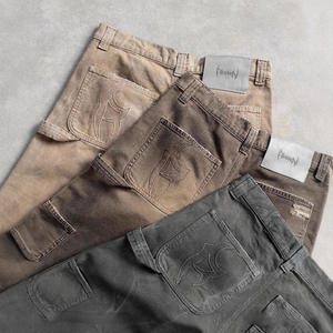 Pantalones Cortos de Mezclilla para Hombre con Diseños Coreanos <span class=keywords><strong>Rotos</strong></span> y Bordados - Product Image 3