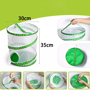 Insetto verde e farfalla gabbia di Habitat pieghevole a rete a farfalla casa Pop-up insetto allevamento gabbia a rete - Product Image 6