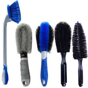 Cepillo para neumáticos de coche, cepillo para ruedas, herramienta para lavado de coches, limpieza y lavado de llantas, llantas de acero, potente quitamanchas, pequeño, negro - Product Image 3