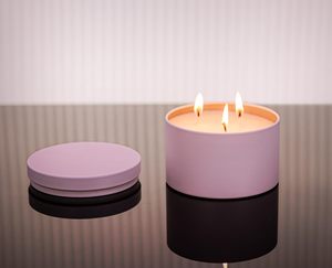 8oz Luxury Matte Tinplate Metal Candle Holders Tin Round <b>Empty</b> Scented Tin <b>Box</b> with Lid 4oz 8oz Sizes - Product Image 4