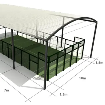 Lapangan Tenis padel atap luar ruangan fleksibel lapangan dayung panorama atap terbuka dan tertutup