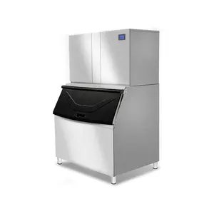 Máquina automática para hacer cubitos de hielo, fácil de operar, de alta eficiencia, para restaurante, 1 tonelada/24 horas