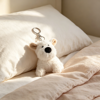 En gros, mini porte-clés en peluche mignons, pendentifs de sac à dos Kawaii, porte-clés ours en peluche mignons