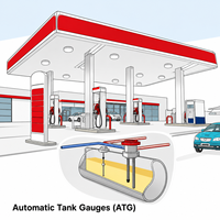Sistema de Medición de Nivel Magnético Automático Industrial, Sensor de Nivel para Control de Inventario en Gasolineras, Reducción de Pérdidas de Combustible, Aplicación Tuya