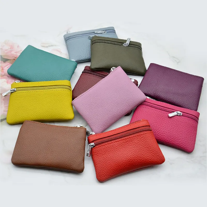 New Women's Mix Color Zipper Pocket Design Coin Purse Small Money Purse Coin Bags Wallet For Holding Keys Coins  Cash