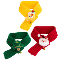 Écharpe réglable pour chat et chien Zoyi, style Noël, décoration du Nouvel An, accessoire pour animaux de compagnie avec clochette, costume de fête mignon pour animaux de compagnie