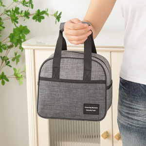 Sac à déjeuner isotherme de grande capacité avec doublure en aluminium pour le travail, l'école, les pique-niques, gris, noir, bleu marine, bordeaux, rose - Product Image 3