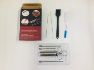 Kit d'injection de marinade pour viande fraîche 50 ml pour cuisine et barbecue, aiguilles d'injection, attendrisseur, assaisonnement pour poulet, en acier inoxydable - Product Image 3