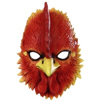 Nouveau Masque de tête de poulet en PU transfrontalier, couvrant entièrement la tête, pour carnaval, coiffe d'animal coq, maquillage COS et performance scénique