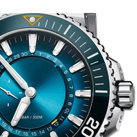 Reloj de Buceo de Lujo para Hombre, Personalizado con Logotipo, Mecánico, de Acero Inoxidable, Luminoso, Resistente al Agua 300M, Fabricantes