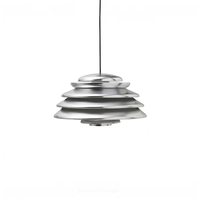 Lustre décoratif moderne en aluminium de luxe léger avec des plaques empilées pour salons, hôtels, chambres et tables à manger