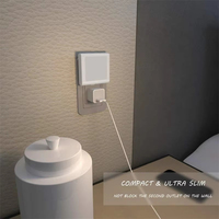 Veilleuse LED enfichable avec capteur automatique du crépuscule à l'aube, luminosité réglable, lumières blanches chaudes pour couloir, chambre à coucher, chambre d'enfants