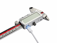 Pied à coulisse numérique rechargeable Type-C DITRON avec grand écran LCD, en acier inoxydable DIN862 4CR13, 0-150 200 300mm