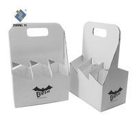 Logo personnalisé emballage porte-bouteille de bière kraft en carton 4 6 Pack porte-bouteille porte-boîte à vin