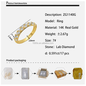 Anello di Lusso in Oro 14k con Diamante Sintetico Nuovi Arrivi Anello in Oro Vero per Donne e Uomini Gioielleria Fine Personalizzabile in Oro Massiccio - Product Image 2