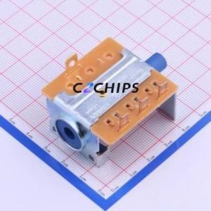HR31-M83A-1P-F1-R Rotary Switch Through hole Component (THT) Switch 8 Flat Type Solder Tab 100000 - Product Image 1