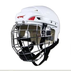 Casque de hockey de protection VIK MAX pour sports de plein air, avec doublure en coton à mémoire de forme, taille enfant, doté d'une double visière - Product Image 4