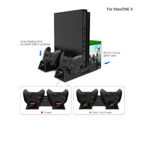 Honcam X S Soporte de carga Ventilador de refrigeración 2 piezas 600mAh Paquete de batería para Xbox One Console Controller