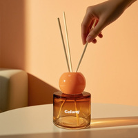 Mode vide diffuseur bouteille roseau rond 100ML 150ML 200ML verre diffuseur bouteille ambre diffuseur boîte emballage
