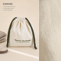 Sac en toile de coton imprimé avec logo personnalisé, pour chaussures, vêtements, sacs à main, emballage, pochette réutilisable, sac cadeau naturel en toile avec cordon de serrage