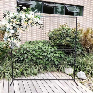 PRIME <span class=keywords><strong>mariage</strong></span> toile de fond décoration <span class=keywords><strong>en</strong></span> fer forgé fleur support métal arc porte pour Concert événements fête fleur décorative - Product Image 6