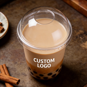 Gobelet à thé au lait Boba en plastique à paroi simple personnalisé de 15 oz, 90 mm, transparent, pour les boutiques de thé au lait - Product Image 6