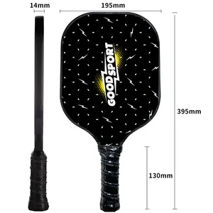 Glasvezel Gezicht Pickleball Paddle Carbon Hybride Oppervlak Polypropyleen Kern Custom Logo Paddl Picklebal