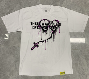 A AWFUL LOT COUGH SYRUP High Quality Oversized Scannable Drop Shoulder Vintage Character <strong>Printed</strong> <strong>Mens</strong> Short Sleeve Cotton <strong>Shirts</strong> - Product Image 5