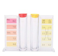 Kit de prueba portátil básico de pH y CI (20cc) hecho de material PE para uso en exteriores y accesorios de herramientas para piscinas