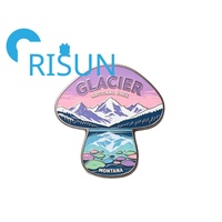 Großhandel Maßgefertigte Montana Wandern Geschenk Reise Souvenir Magnet Anstecknadel Abzeichen Emblem Metall Glacier Nationalpark Emaille-Pins