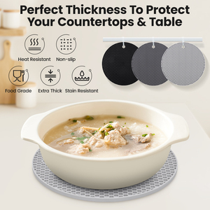 Food Grade Silicone Trivet Mat Heat Resistant Hot Pad Non Slip Pot Holder <b>for</b> Kitchen Counter Dining <b>Table</b> - Product Image 4