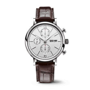 2025 Hot-Selling High-End Luxury Men's Mechanical Watch, Rose Gold <b>Chronograph</b> with Leather Strap - Product Image 2