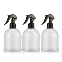 500ml d'eau liquide salle de désinfectant fine brume de pulvérisation bouteilles rond transparent pehd en plastique pulvérisateur bouteille