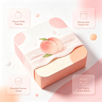 Individuelle Pfirsich-Themen-Papier-Gebäckbox für Dessert-Mooncake-Snack-Verpackung