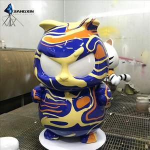 Sculpture collaborative de <span class=keywords><strong>chat</strong></span> à un oeil-Artisanat en résine résistant à la décoloration Conception arabe religieuse personnalisée pour les installations d'art en plein air - Product Image 5