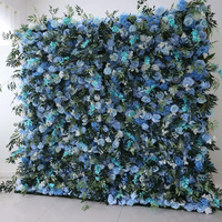 MoKtong Toile de fond murale 8x8 pi 5D avec feuillage tropical réaliste et fleurs en soie pour la décoration de fêtes estivales