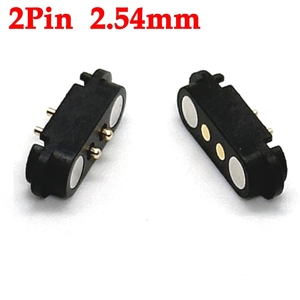 1 par 2 pines/5 pines con orejas impermeable magnético Pogo Pin conector Pogopin macho hembra 2,54mm 2,8mm toma de corriente CC con resorte - Product Image 2