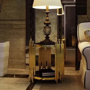 Mobili per la casa moderni in acciaio inossidabile spazzolato <span class=keywords><strong>oro</strong></span> con <span class=keywords><strong>tavolino</strong></span> in <span class=keywords><strong>vetro</strong></span> <span class=keywords><strong>tavolino</strong></span> <span class=keywords><strong>tavolino</strong></span> da caffè - Product Image 6