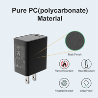 Chargeur mural Merryking certifié UL FCC 18W Fasy Chargeur Type C 5V 3A Type c pour téléphone portable LED