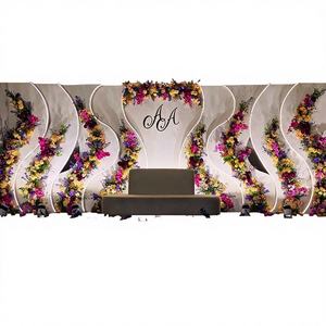 Arco de Fondo Acrílico Blanco Moderno y Elegante, Resistente y Lujoso, con Panel de PVC y Soporte con Luz LED - Product Image 1