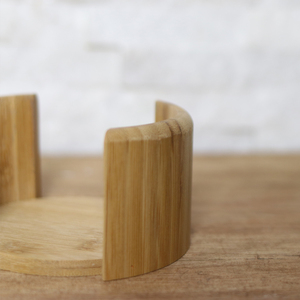 Juego de 4 Posavasos de Bambú, Soporte de Madera para Posavasos, Recuerdo de Boda Navideño, Posavasos de Mármol Blanco para Cerveza - Product Image 4
